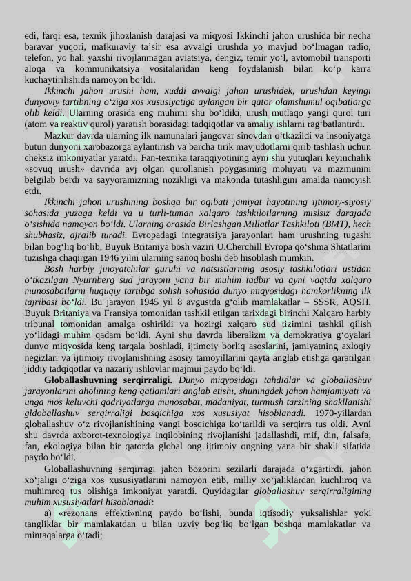 Global jarayonlar va barqaror taraqqiyot 4
