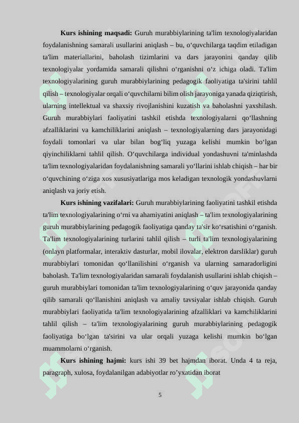 SINF RAHBARLARI FAOLIYATINI TASHKIL ETISHDA TA‘LIM TEXNOLOGIYALARIDAN FOYDALANISHNING AFZALLIKLARI 5