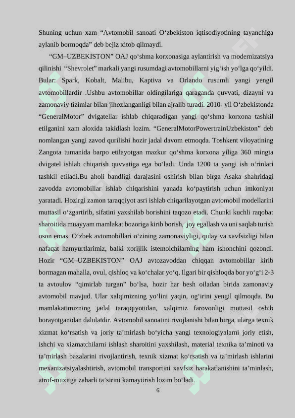 Dvigatelning havo bilan ta’minlash tizimini tahlil qilish 6