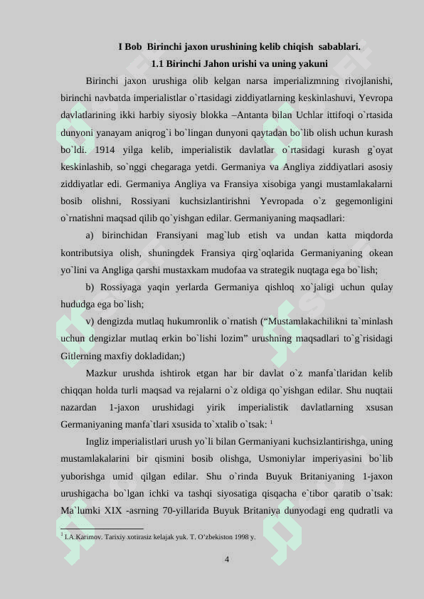 Birinchi Jahon urishi va uning yakuni 4
