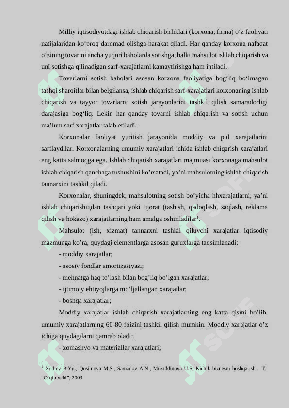 Korxona (firma) xarajatlari va foydasi 5
