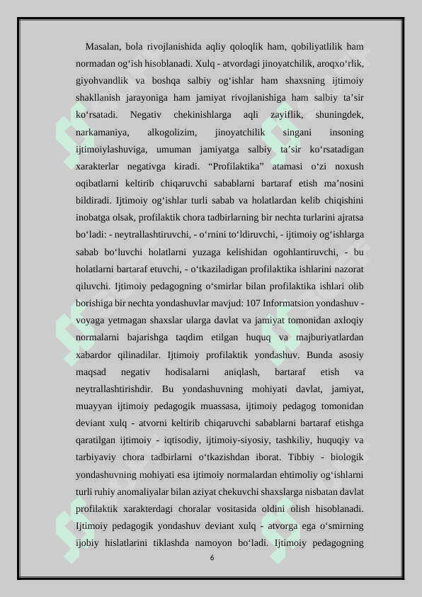 Tarbiyasi  og‘ir  bolalar  bilan  ishlashning  ijtimoiy-pedagogik texnologiyalari 6