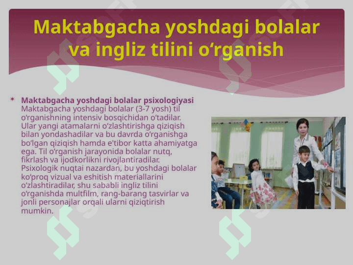 Maktabgacha bolalarni ingliz tilini o'rgatishda multfilm ko'rish orqali o'rganishi 4
