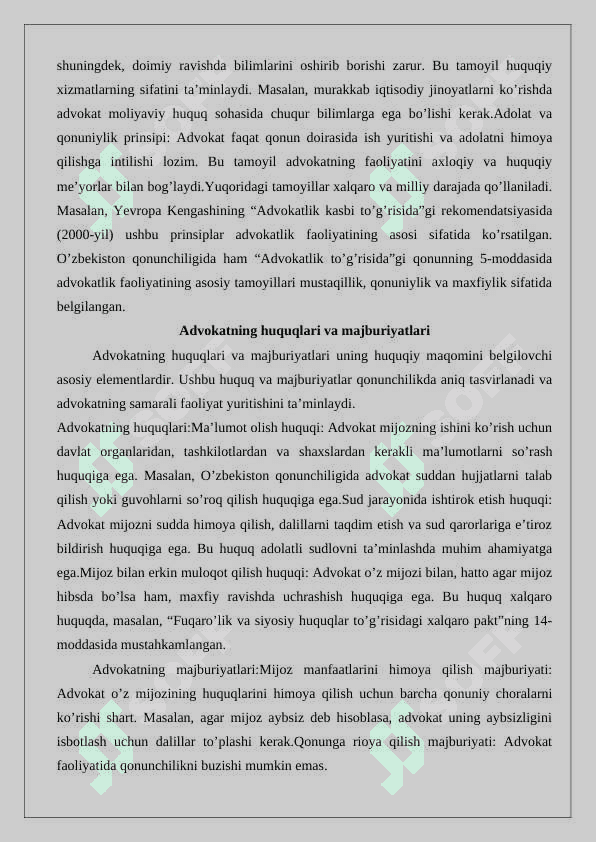 Advokatning fuqaro’lik sudi ishlarini yuritishdagi ishtiroki 25 4