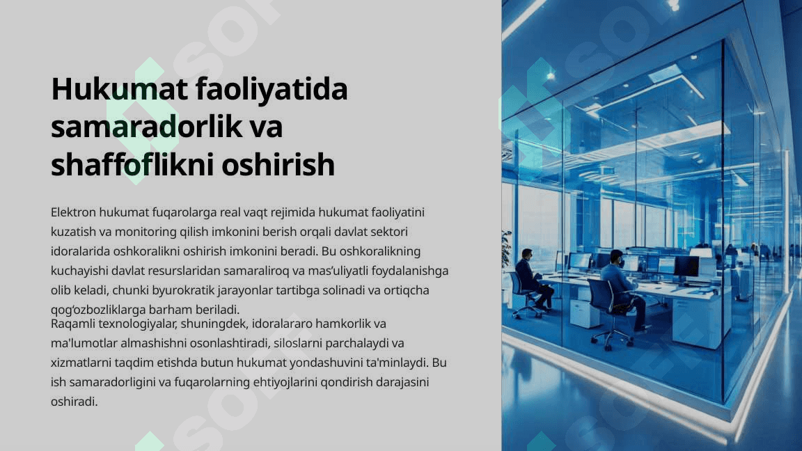 Mamlakat iqtisodiyotini modernizatsiya qilishda elektron hukumatning roli 4