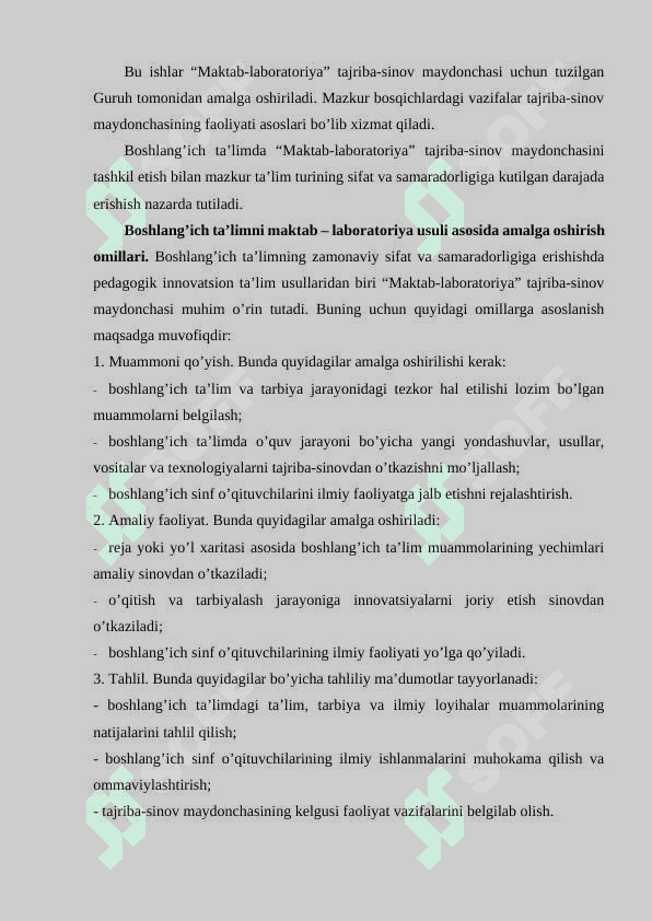 BOSHLANG’ICH TA’LIMDA “MAKTAB – LABORATORIYA” USULI 4