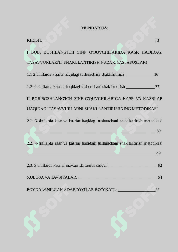 Mavzu: "Boshlang'ich sinf o’quvchilarida  kasr va kasr haqidagi tushunchasini shakllantirish" 2
