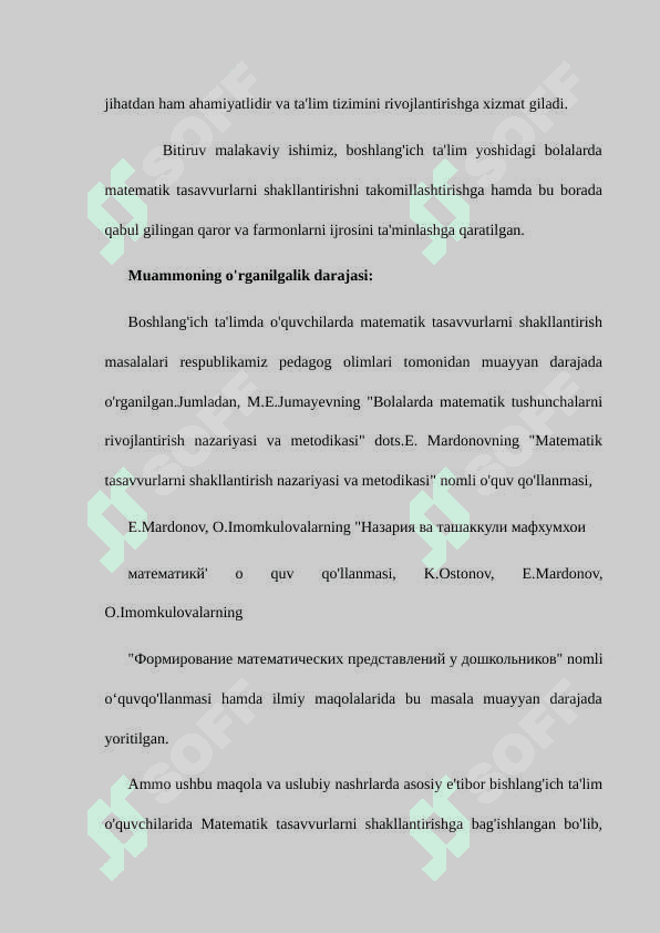 Mavzu: "Boshlang'ich sinf o’quvchilarida  kasr va kasr haqidagi tushunchasini shakllantirish" 7