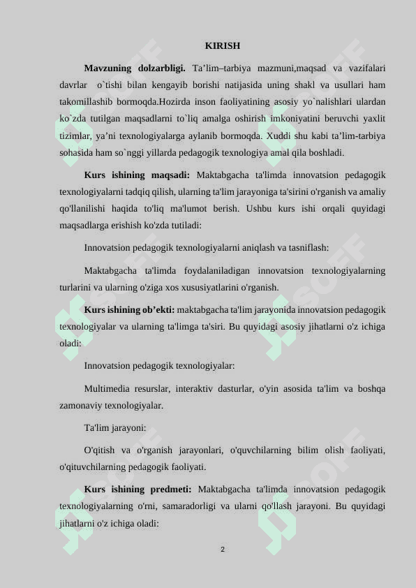 Innovatsion pedagogik texnologiyalarni tatbiq etish 2