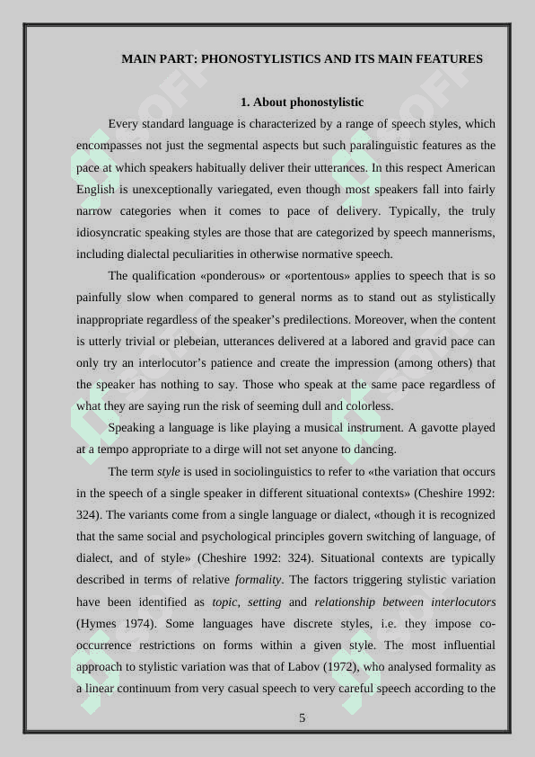 Phonostylistics and its main features 5