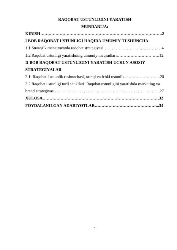 RAQOBAT USTUNLIGINI YARATISH 1