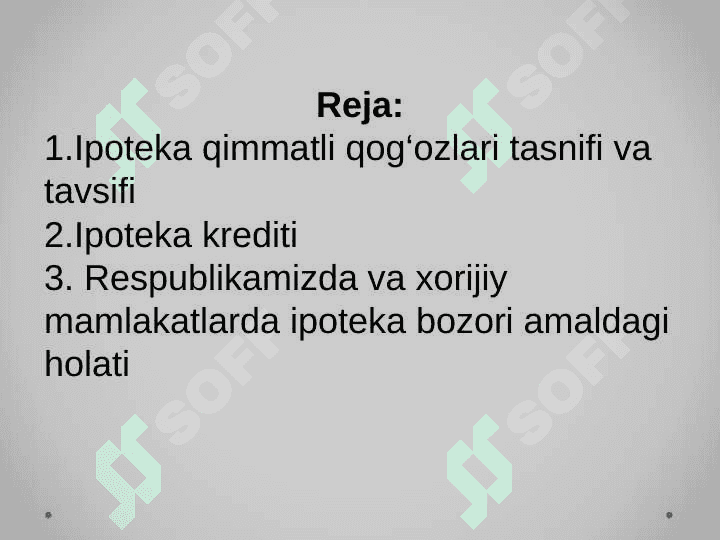 Ipoteka qimmatli qog‘ozlar bozori 2