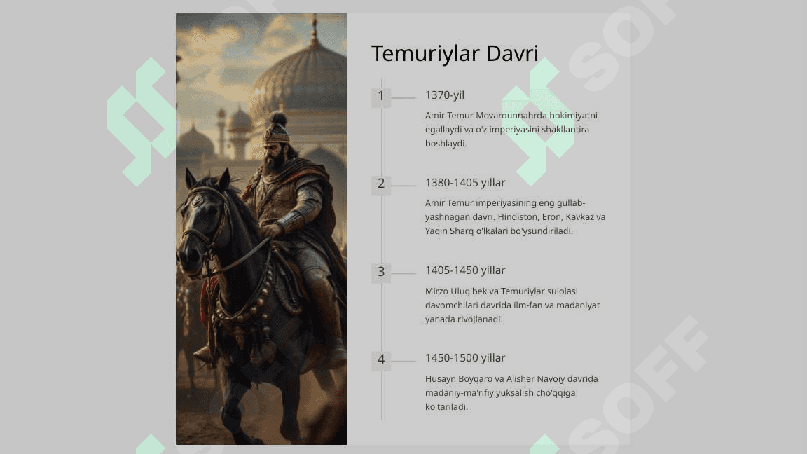 O‘zbek davlatchiligining shakllanishi va taraqqiyot bosqichlari. 4