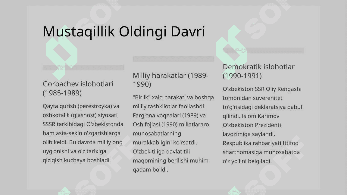 O‘zbek davlatchiligining shakllanishi va taraqqiyot bosqichlari. 7