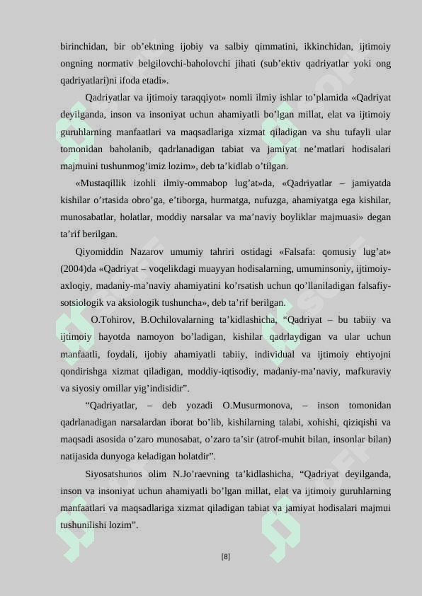 MILLIY QADRIYAT VA AN'ANALAR ORQALI O'QUVCHILARNI TARBIYALASH YO'LLARI 8