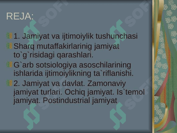 Jamiyat yaxlit tizim sifatida 2