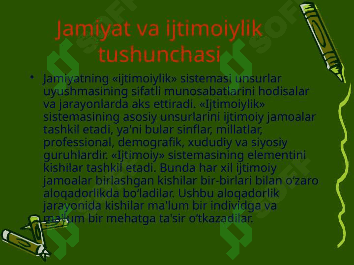 Jamiyat yaxlit tizim sifatida 3