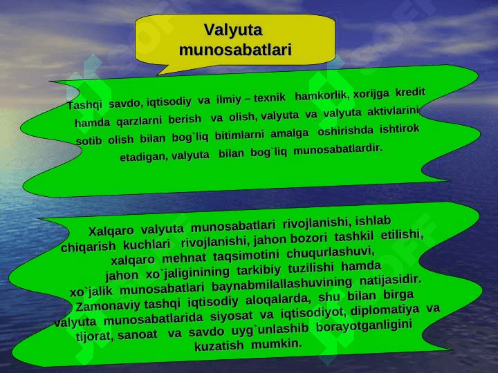 JAHON VALYUTA  TIZIMI 3