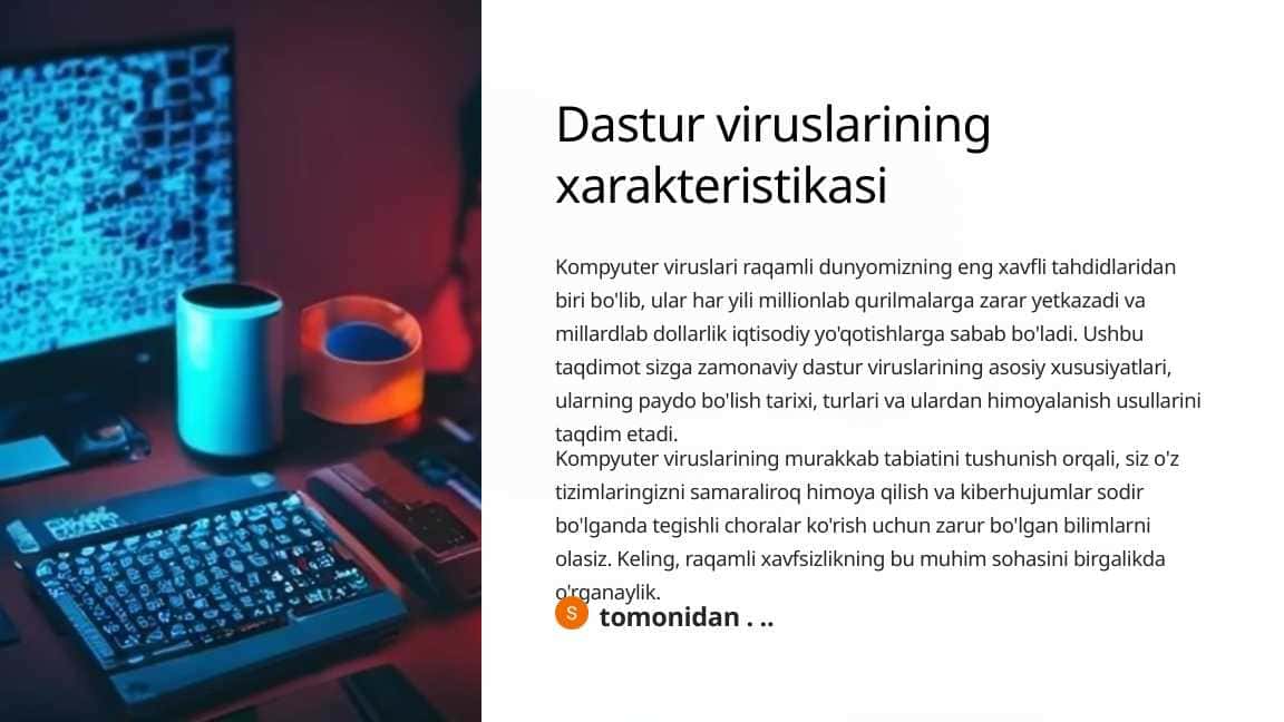 Dastur viruslarining xarakteristikasi