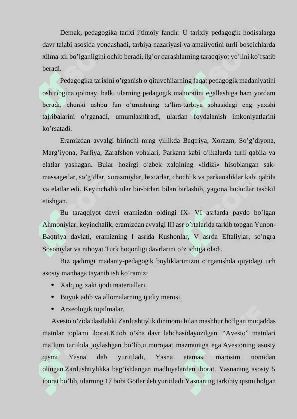 Eng qadimgi davrlardan VI asrgacha ta’lim - tarbiya va pedagogik fikrlar 2