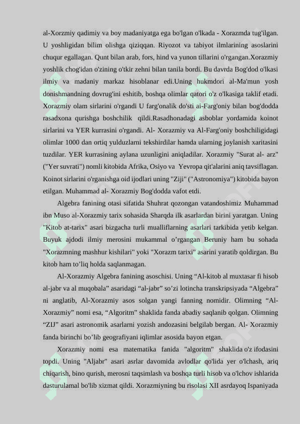 Abu Abdulloh Xorazmiyning didaktik qarashlari. 2
