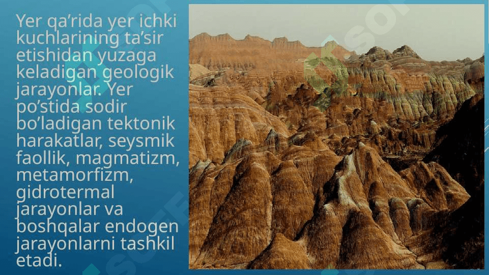 Endoen geologik jarayonlar 3