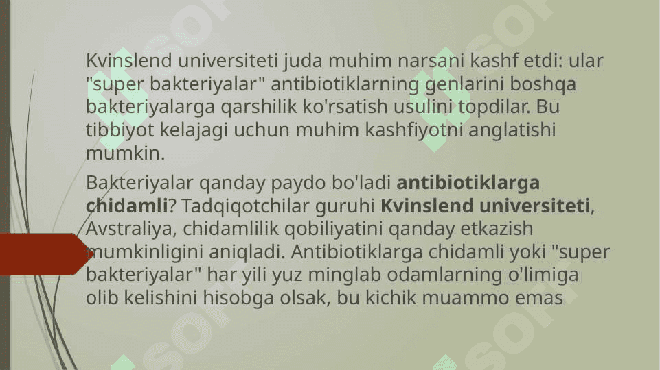 Bakteriyalarning antibiotiklarga chidamli variantlarini paydo bo’lish mexanizmlari, ularni aniqlash usullari 2
