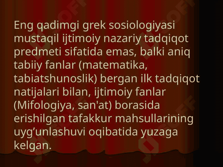 Antik dunyo sotsiologiyasi.Sharq mutaffakkirlarining sotsiologik qarashlari 5