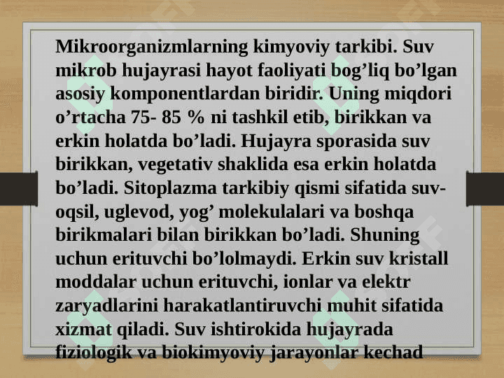 Mikroorganizmlar fiziologiyasi 2
