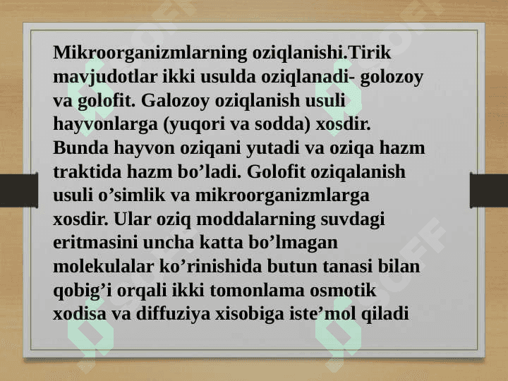Mikroorganizmlar fiziologiyasi 5