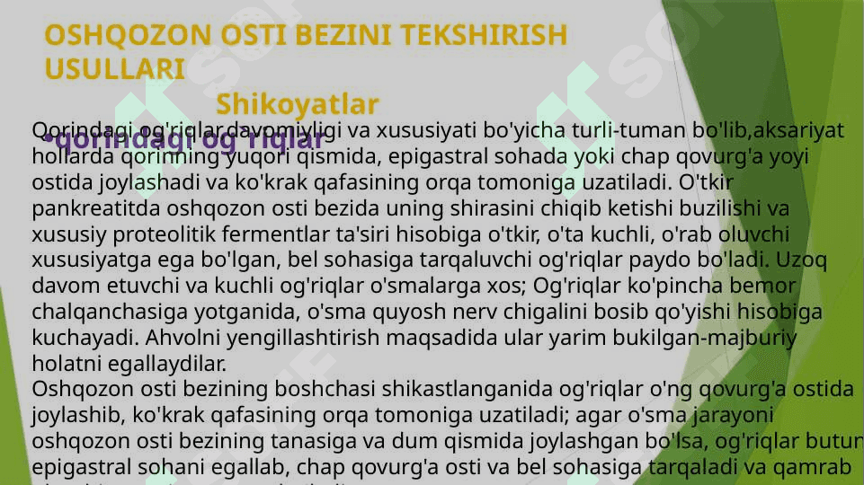 Oshqozon osti bezi kasalligi simptoni 5