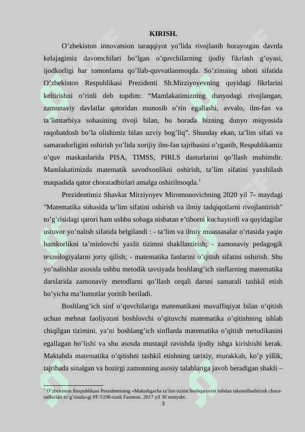 3-sinfda vaqt o'lchov birliklarini o'rgatish metodikasi 3