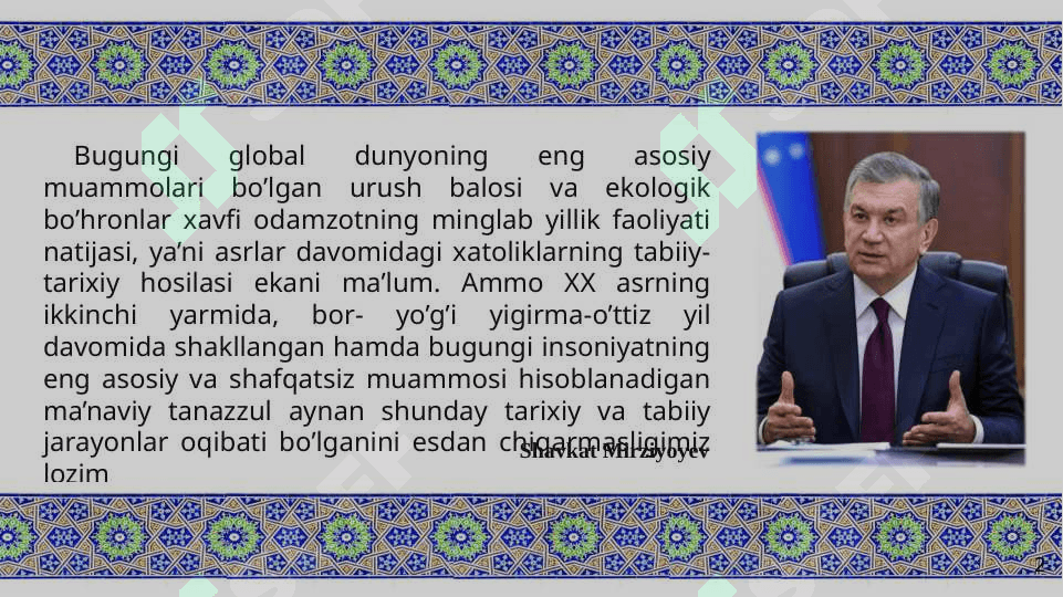HUSHYORLIK VA OGOHLIK  DAVR TALABI 3