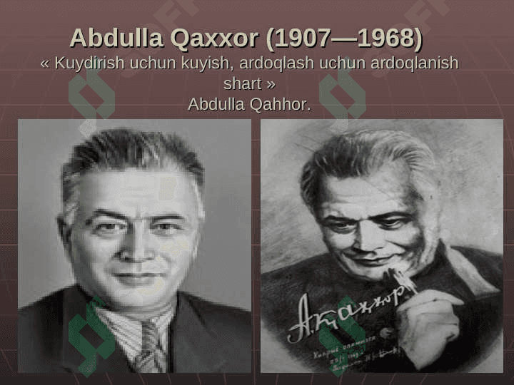 Abdulla Qahhor taqdimot 2