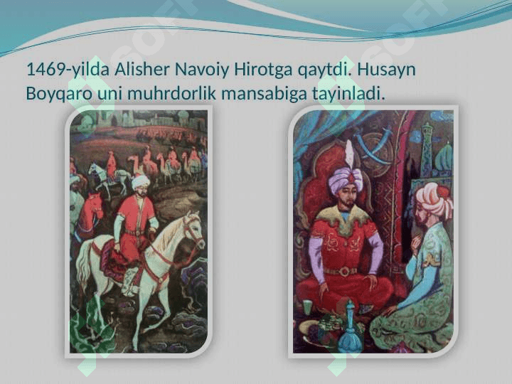 Alisher Navoiy-g’azal mulkining sultoni 8