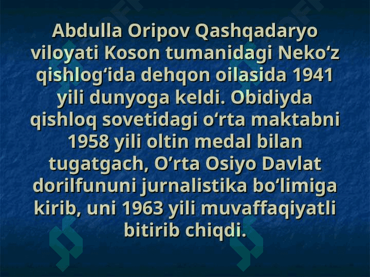 Abdulla Oripov hayoti va ijodi 5