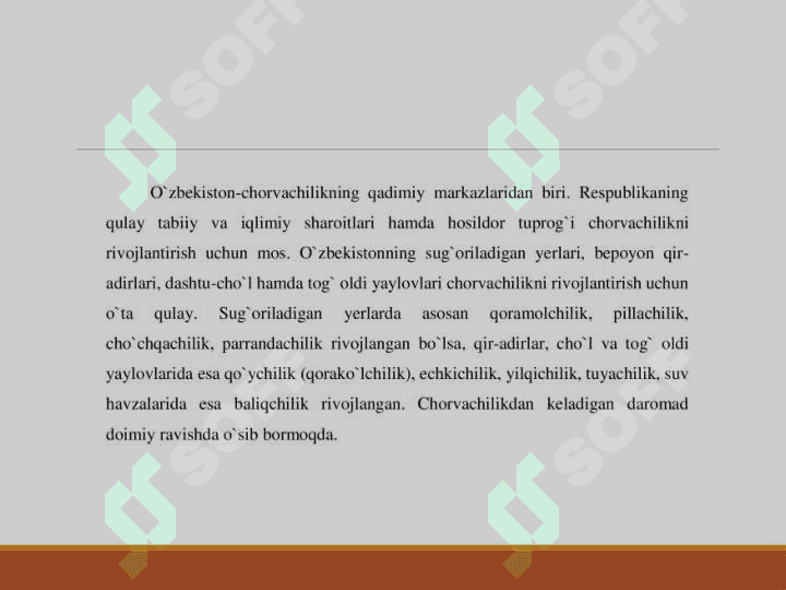 0‘zbekistonda chorvachilik mahsulotlari bozori 2