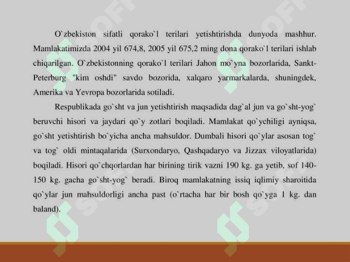 0‘zbekistonda chorvachilik mahsulotlari bozori 4