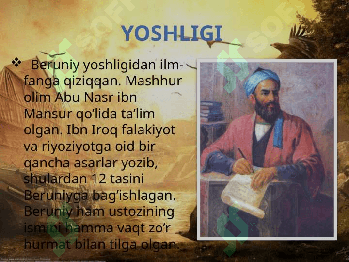 Abu Rayhon Beruniy slayd 6