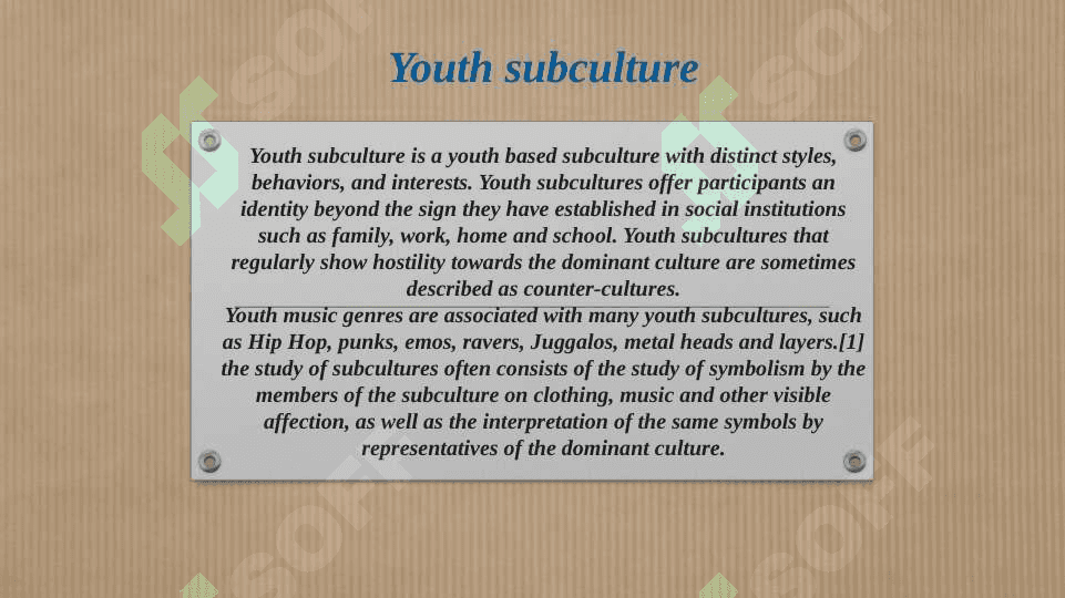 Youth subculture 2