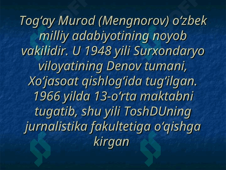 T.Murod hayoti va ijodi 5