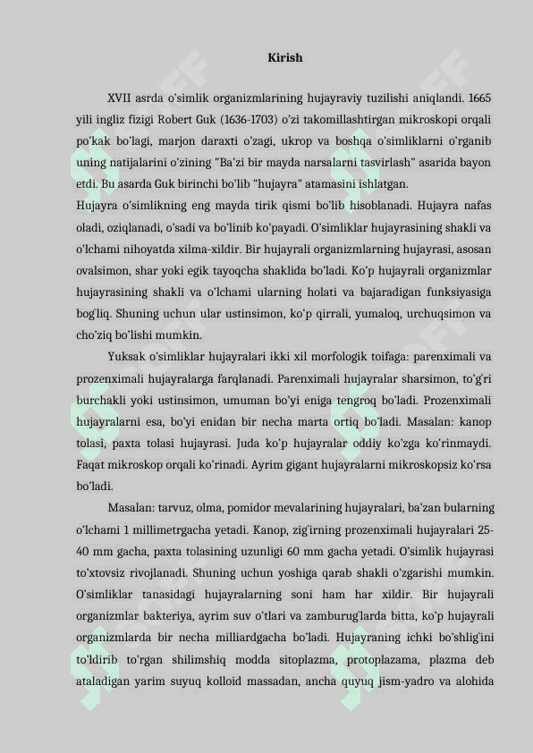 О‘simlik hujayrasining energetikasi haqida 2