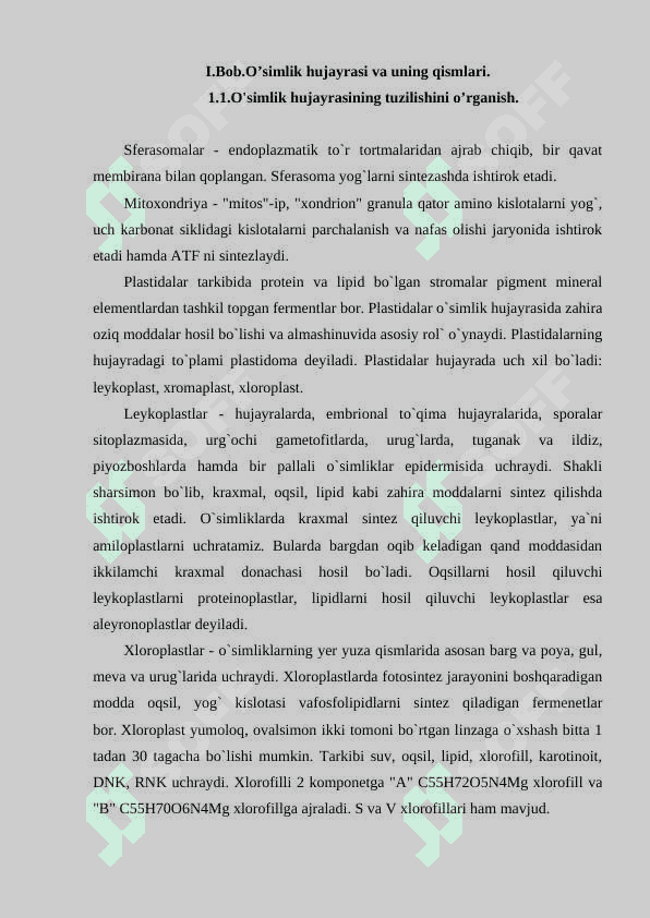 О‘simlik hujayrasining energetikasi haqida 4