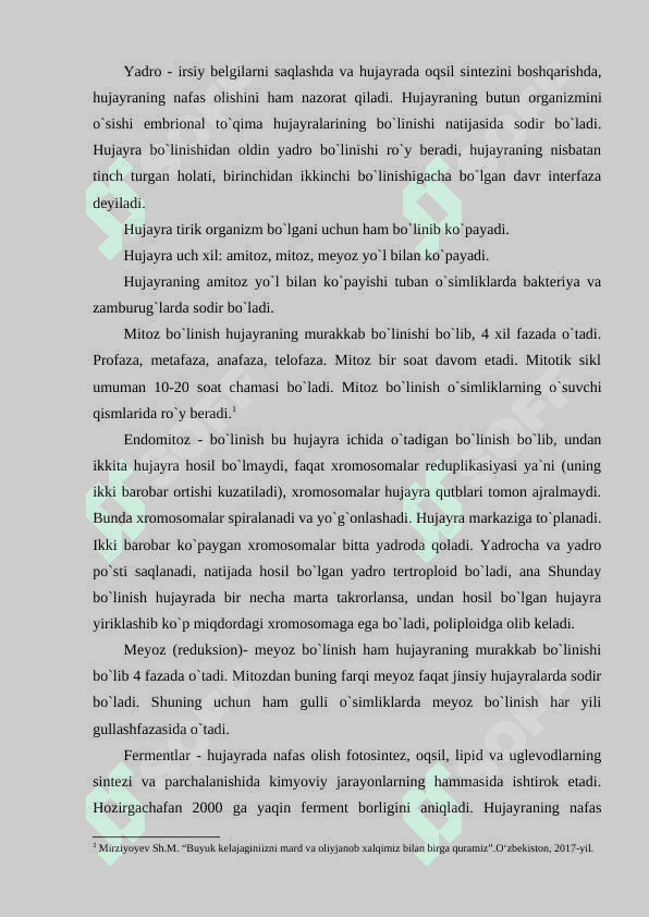 О‘simlik hujayrasining energetikasi haqida 5