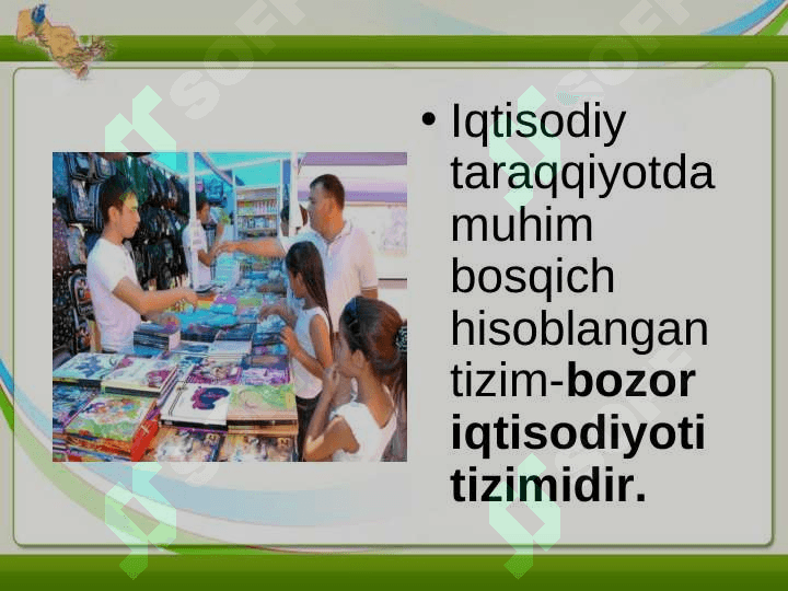 Bozor iqtisodiyoti taraqqiyoti 2