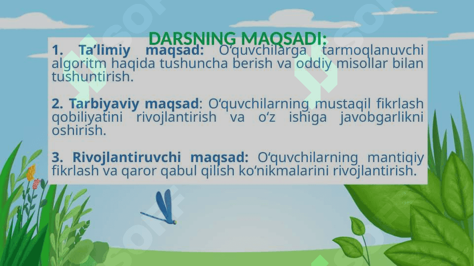 TARMOQLANUVCHI ALGORITM 2