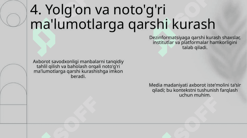 Axborot matnlari bilan ishlash va media madaniyati 7