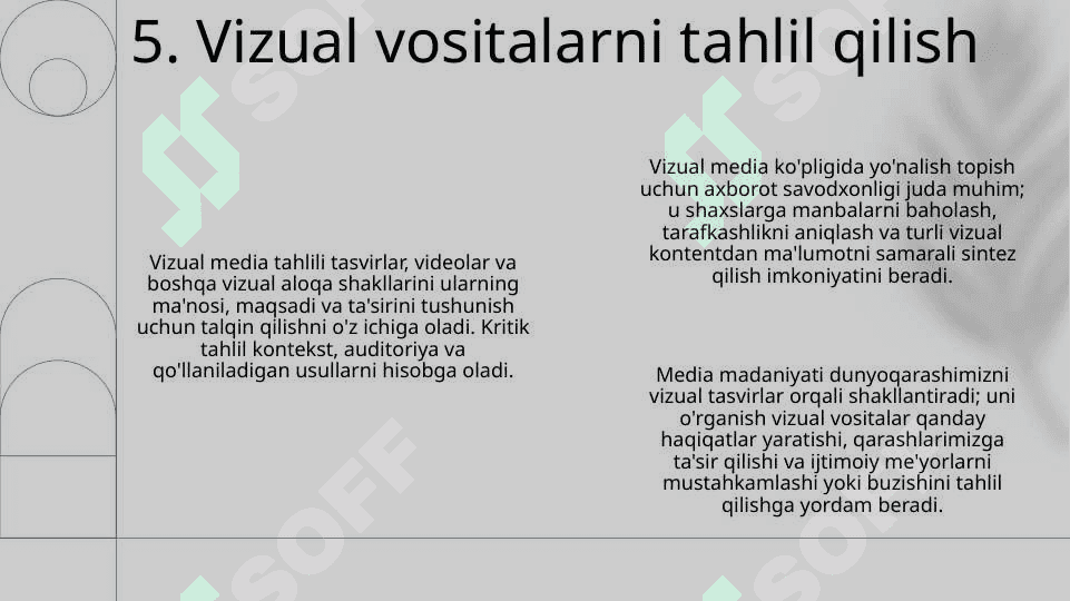 Axborot matnlari bilan ishlash va media madaniyati 8