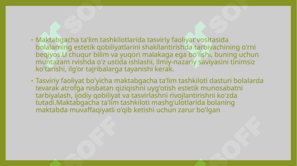 Bolalarni har tomonlama rivojlanishida tasviriy faoliyatni ahamiyati 2