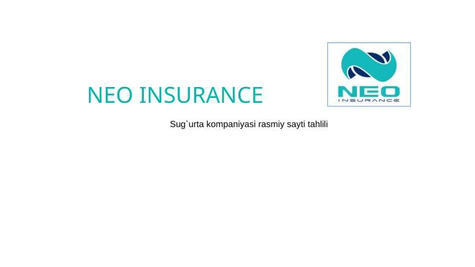 NEO INSURANCE Sug'urta 1